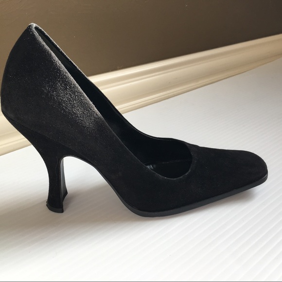 Prada Shoes - Prada Black Suede Heels 6